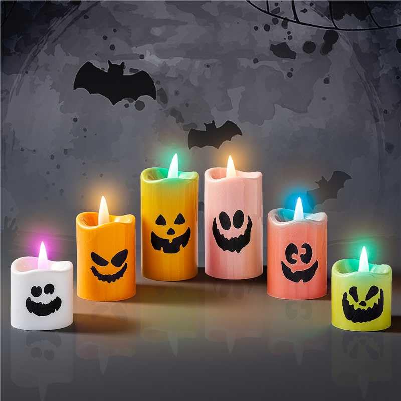 Color Changing Ceramic LED Tealight Candles Set of 6 H95218