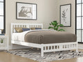 Queen Wood Platform Bed with Slatted Headboard and Footboard B206301