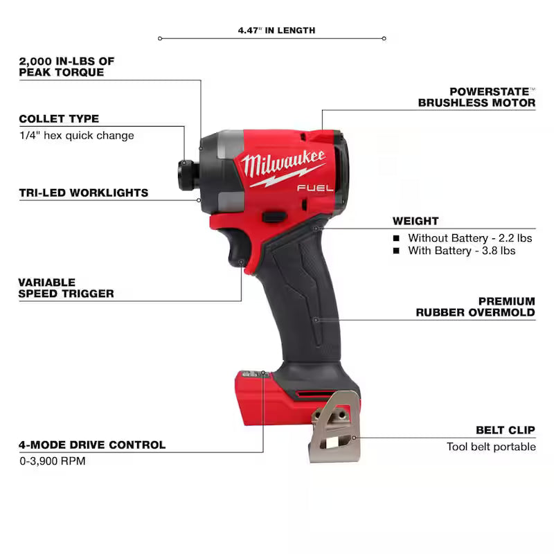 18 V Lithium-Ion Brushless Cordless 4-1/2 in./6 in. Braking Grinder with 1/4 in. Hex Impact Driver T31883