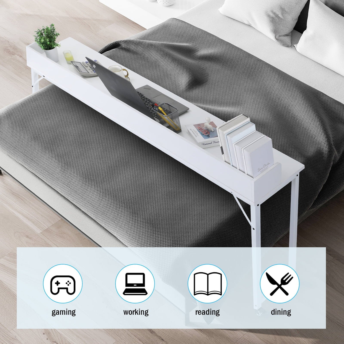 70.8 Overbed Table with Wheels J590596