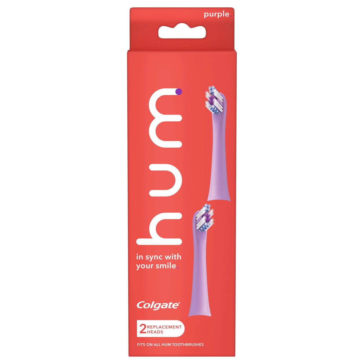 Purple Replacement Toothbrush Heads, 2 Pack X68066