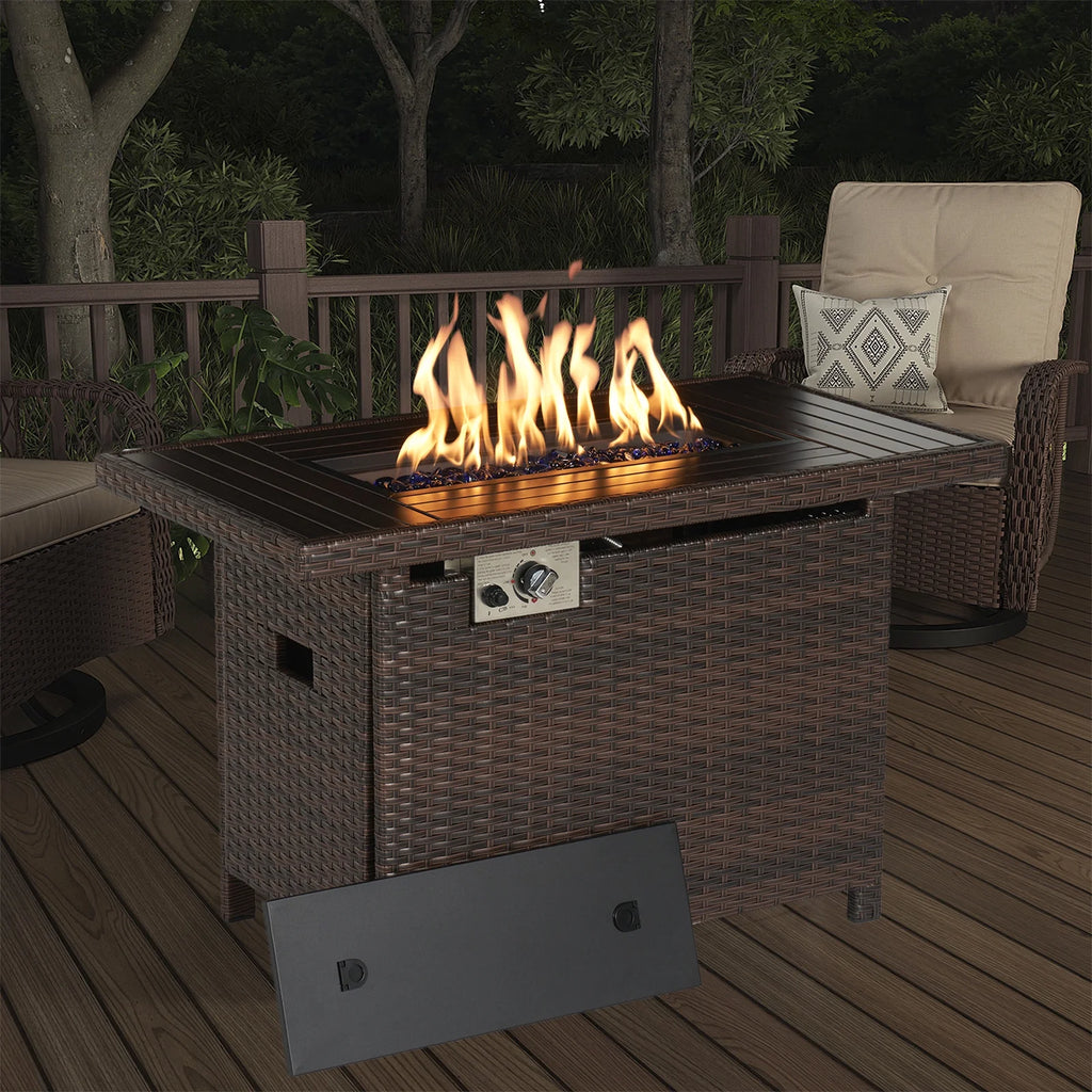 40'' 50,000 BTU Propane Gas Fire Pit Table with Cover C21255