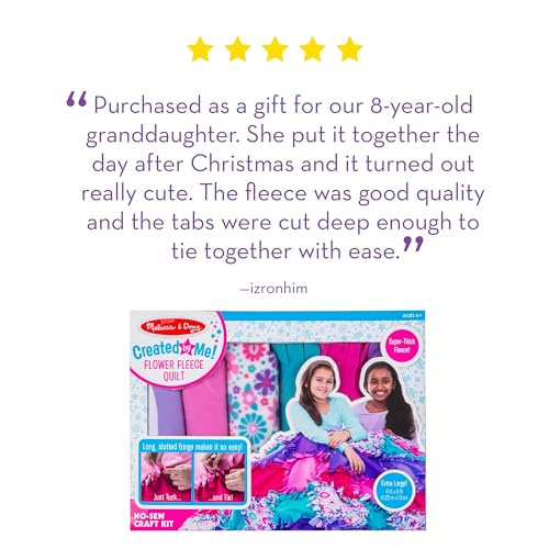 Fleece Quilt No-Sew Craft Kit 48 squares E4176