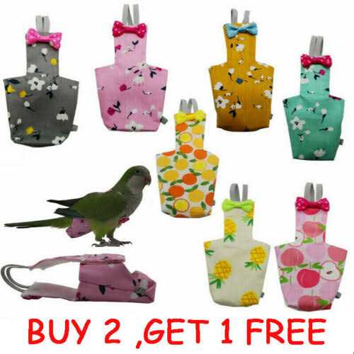 Bird Diaper Harness Flight Suit with 80 Inch Flying Leash X47004