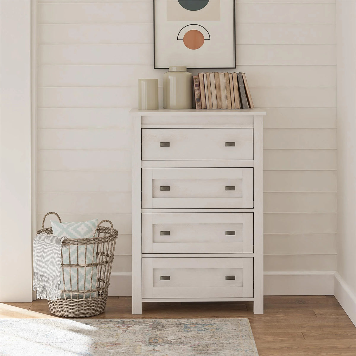 4 Drawer Weathered Oak Dresser T181