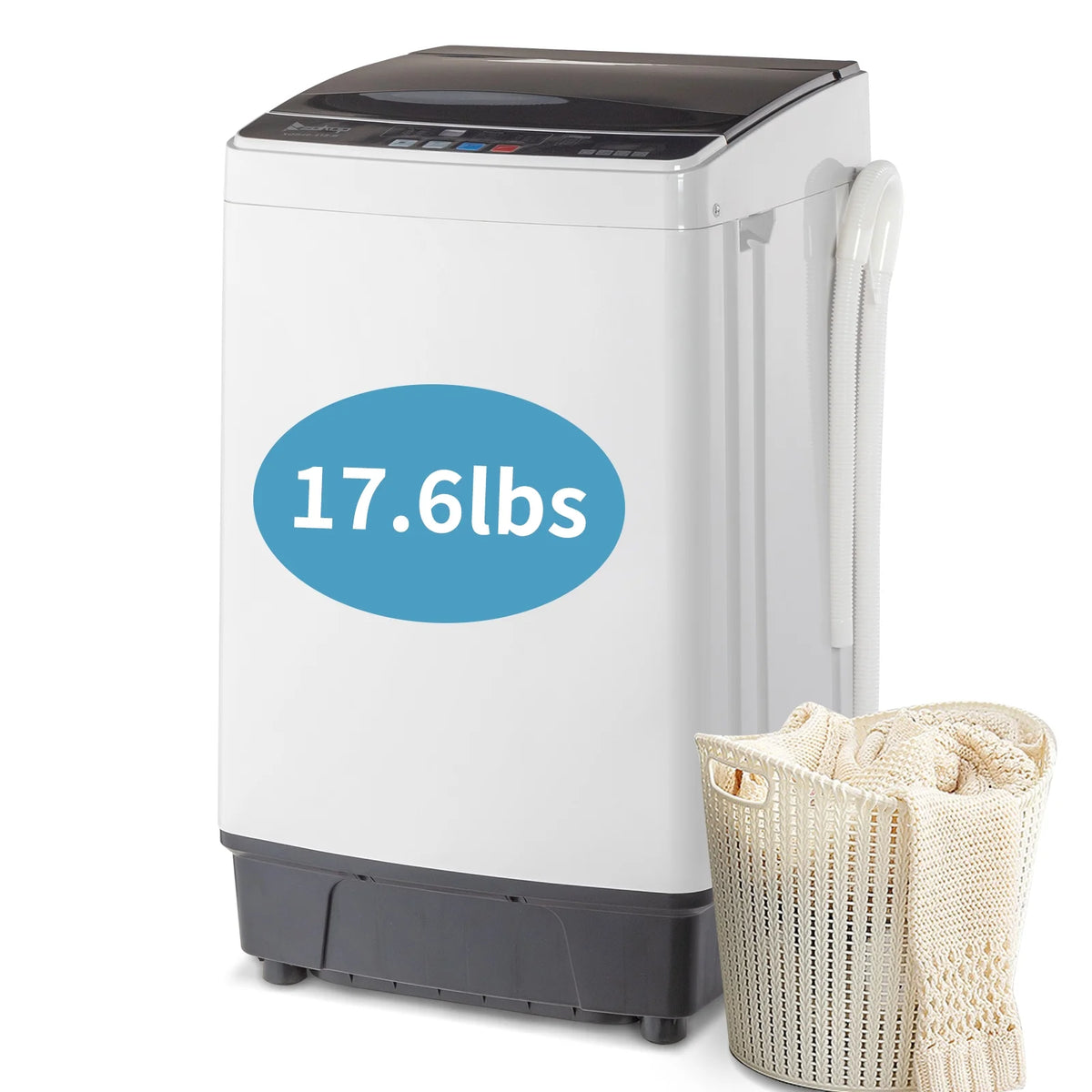 Full-Automatic Top Load Portable Compact Washing Machine 17.6 Lbs Capacity L137837