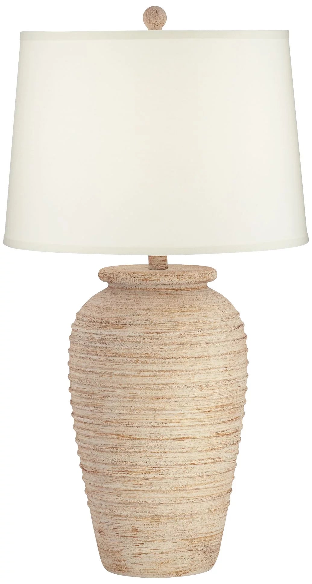 Table Lamp with USB Charging Port 28" Tall Linen Drum Shade W590768