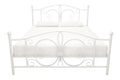 White Queen Metal Platform Bed Frame with Headboard O70500