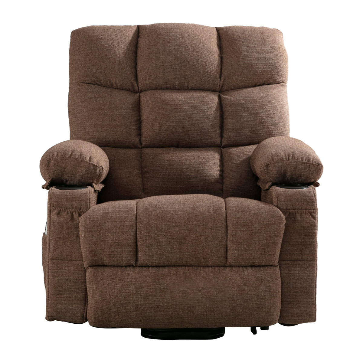 Brown Power Lift Recliner Chair with Massage and Heating O253608