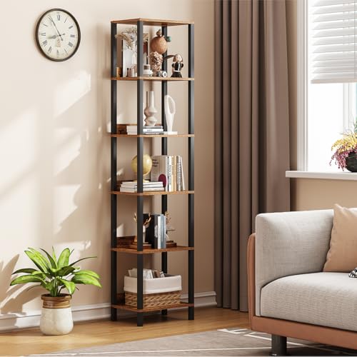 5-Tier Bookshelf with Anti-Fall Baffle Z1547