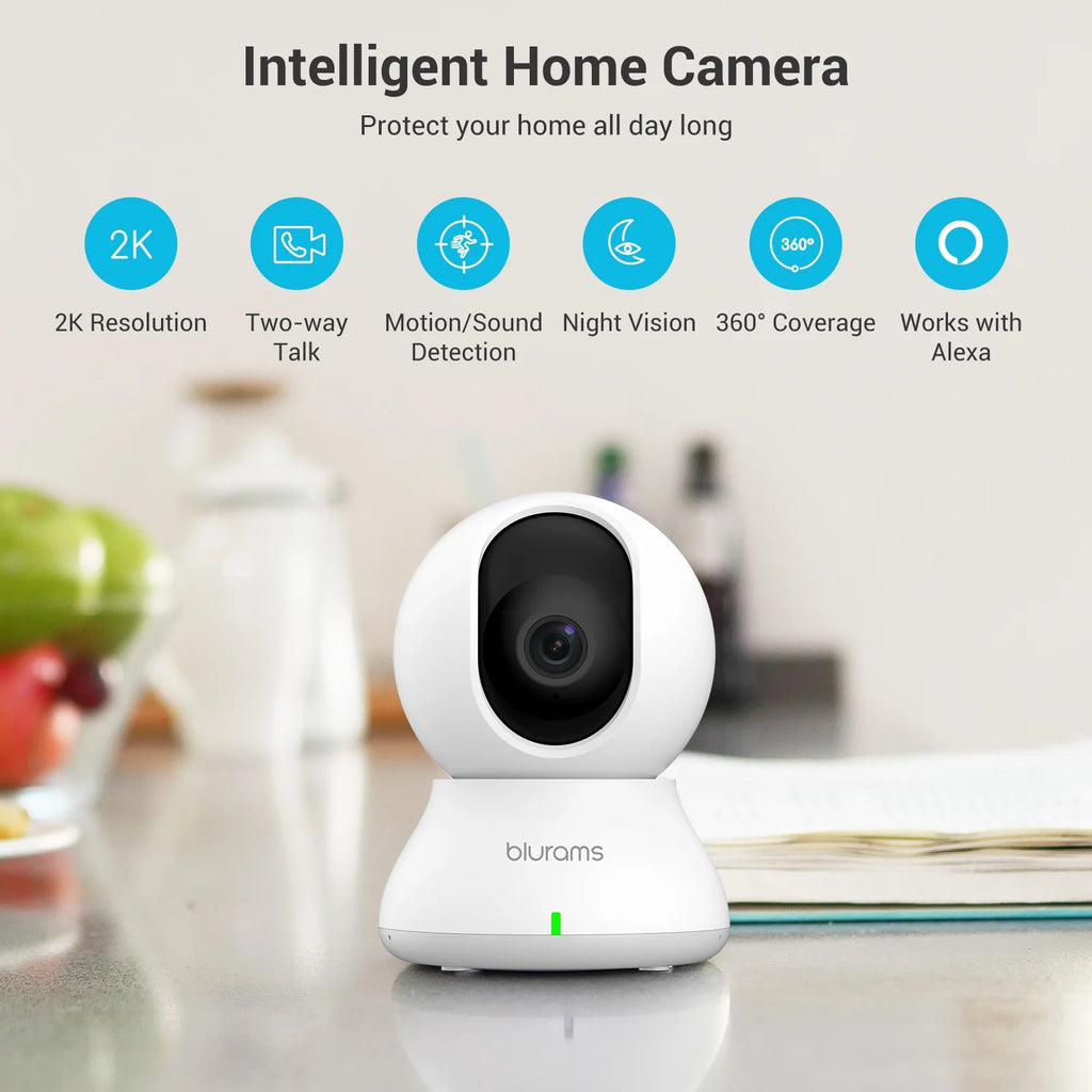 2K Security Camera with Night Vision and 2-Way Audio S6543