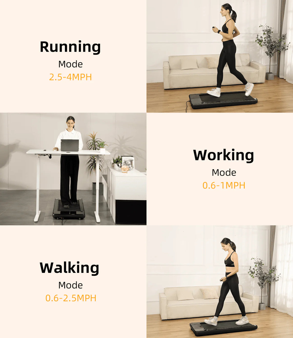 Foldable Under Desk Treadmill with Remote Control LED Display X99929
