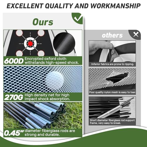 Golf Net with Practice Mat 10x7FT Z7663