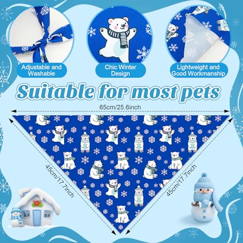 100 Pcs Christmas Dog Bandanas and Collar Bow Ties Set F762180